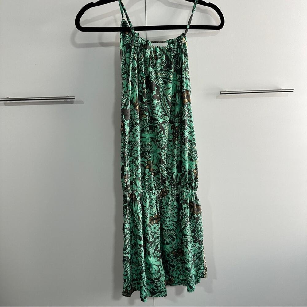 RAGA Green Floral Halter Romper NWT Size S Boho Resort Vacation - Picture 4 of 8